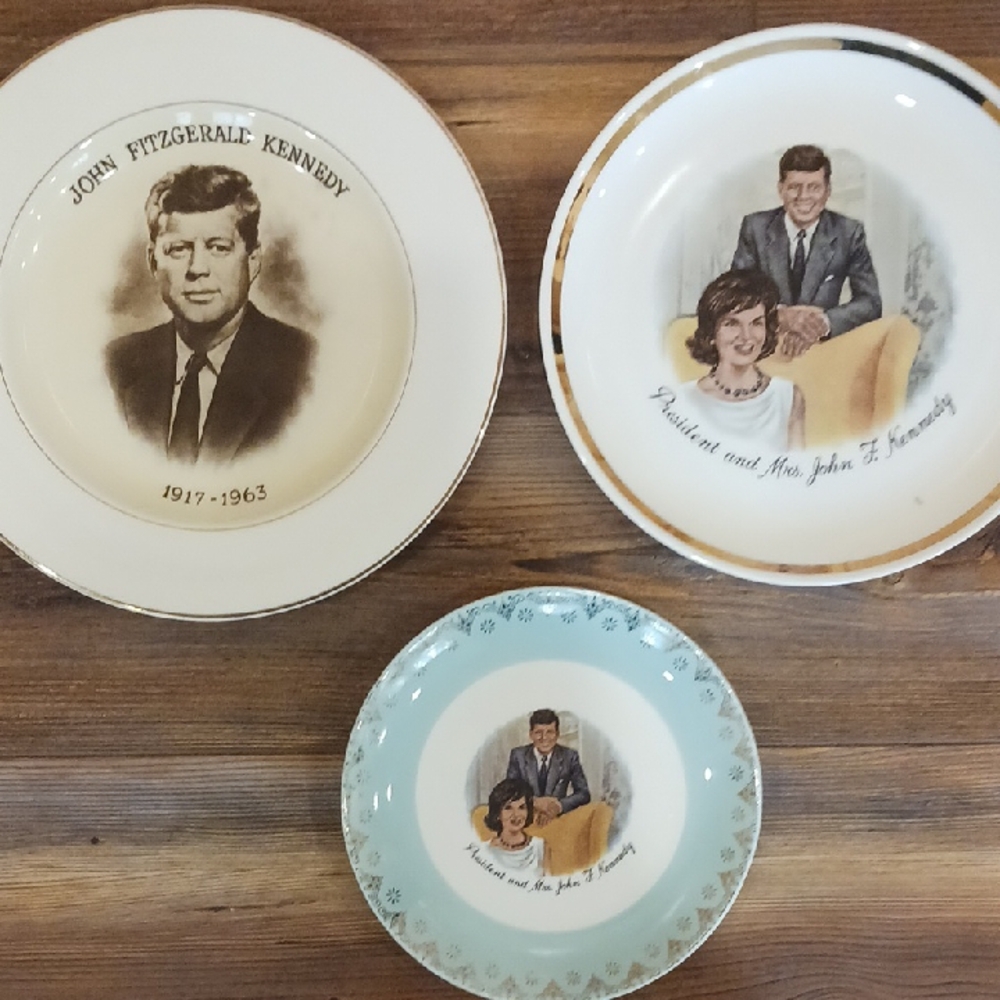 Vintage John F. Kennedy Commemorative Plates